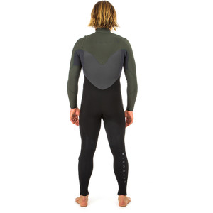 2019 Rip Curl Flashbomb 5/3mm Chest Zip Wetsuit BLACK / GREEN WST7DF